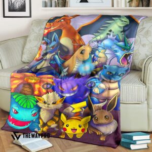 Anime Pokemon The Poke Favourites Custom Soft Blanket