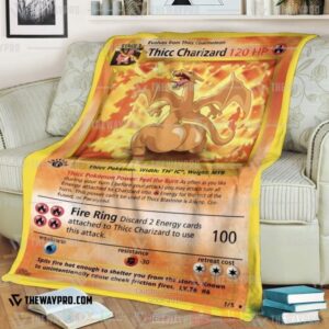 Anime Pokemon Thicc Charizard Blanket