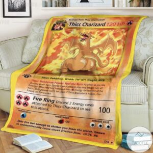 Anime Pokemon Thicc Charizard Custom Blanket