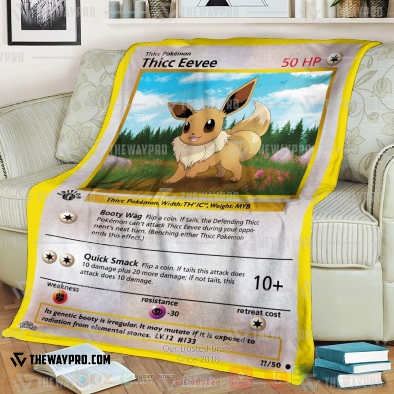Anime Pokemon Thicc Eevee Blanket Anime Pokemon Thicc Eevee Blanket