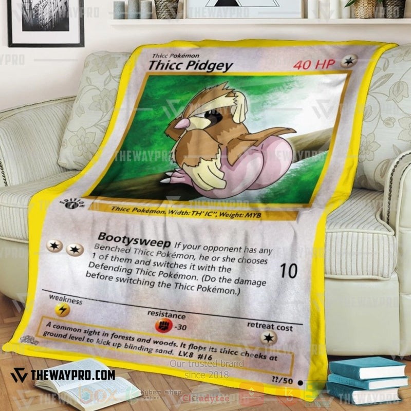 Anime Pokemon Thicc Pidgey Blanket Anime Pokemon Thicc Pidgey Blanket