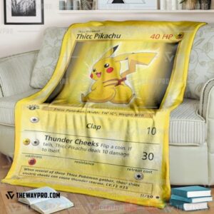 Anime Pokemon Thicc Pikachu Blanket