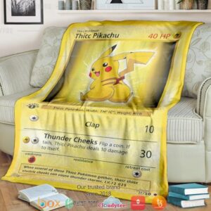 Anime Pokemon Thicc Pikachu Soft Blanket