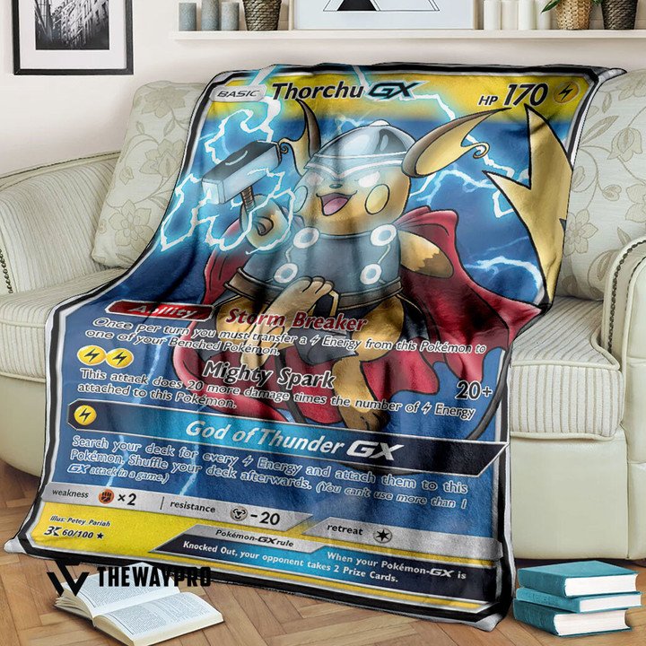 Anime Pokemon Thorchu Gx Custom Blanket Anime Pokemon Thorchu Gx Custom Blanket