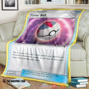 Anime Pokemon Timer Ball Trainer Soft Blanket 4