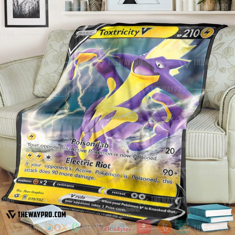 Anime Pokemon Toxtricity Soft Blanket Anime Pokemon Toxtricity Soft Blanket