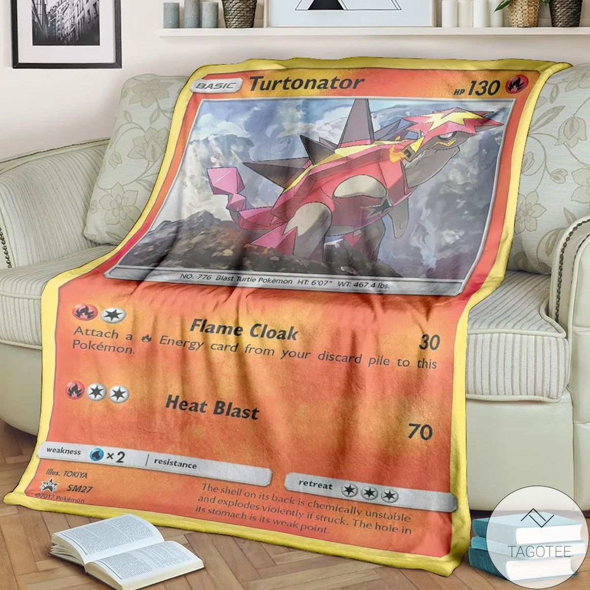 Anime Pokemon Turtonator Custom Blanket Anime Pokemon Turtonator Custom Blanket