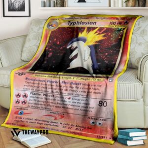 Anime Pokemon Typhlosion 1St Edition Custom Blanket