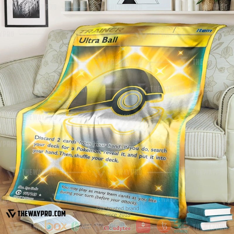 Anime Pokemon Ultra Ball Trainer Soft Blanket 4 Anime Pokemon Ultra Ball Trainer Soft Blanket 4