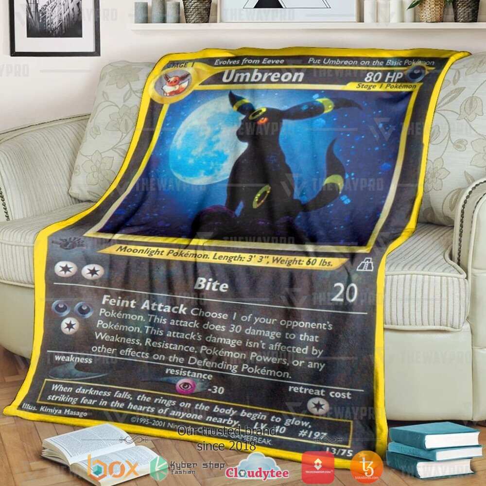 Anime Pokemon Umbreon Neo Discovery Soft Blanket Anime Pokemon Umbreon Neo Discovery Soft Blanket