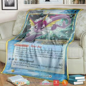 Anime Pokemon Vaporeon Gold Star Soft Blanket 1