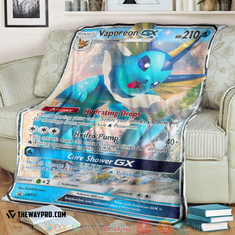 Anime Pokemon Vaporeon Gx Sun Moon Promos Soft Blanket 4 Anime Pokemon Vaporeon Gx Sun Moon Promos Soft Blanket 4