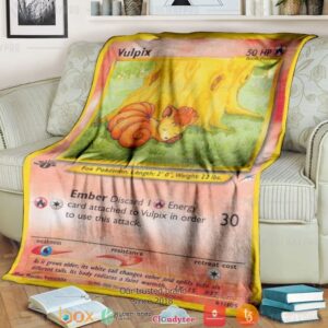 Anime Pokemon Vulpix 1St Edition Soft Blanket