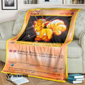 Anime Pokemon Vulpix Base Set Quilt Blanket