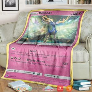 Anime Pokemon Xerneas Crimson Invasion Soft Blanket