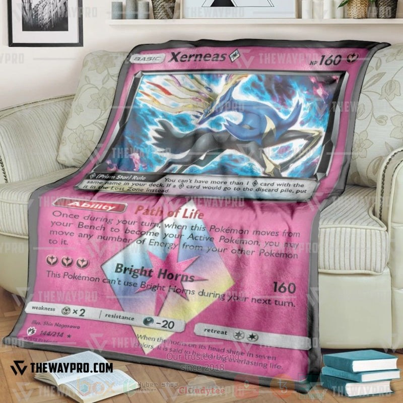 Anime Pokemon Xerneas Prism Star Lost Thunder Blanket Anime Pokemon Xerneas Prism Star Lost Thunder Blanket