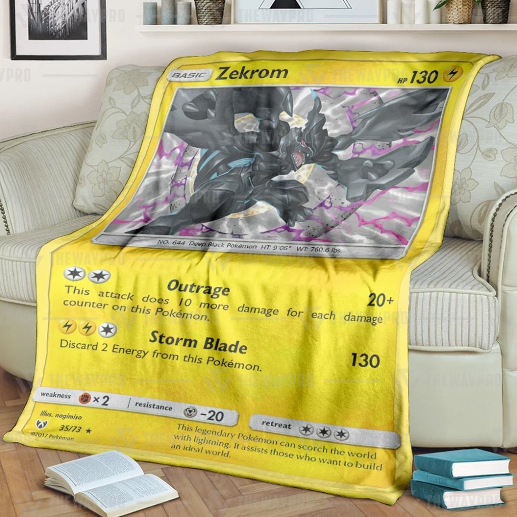 Anime Pokemon Zekrom Shining Legends Blanket Anime Pokemon Zekrom Shining Legends Blanket