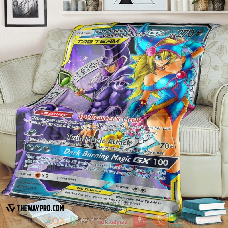Anime Yu Gi Oh Pokemon Dark Magician Dark Magician Girl Soft Blanket Anime Yu Gi Oh Pokemon Dark Magician Dark Magician Girl Soft Blanket