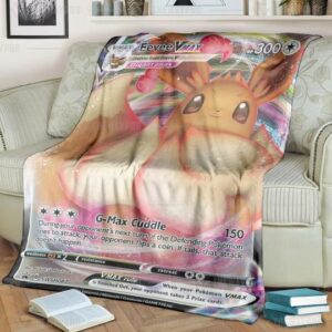 Animepokemon Eevee Vmax Custom Soft Blanket