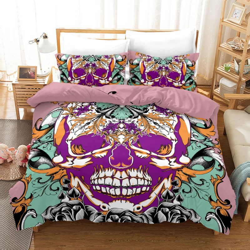 Asbtract Skull Duvet Cover and Pillowcase Set Bedding Set Asbtract Skull Duvet Cover and Pillowcase Set Bedding Set