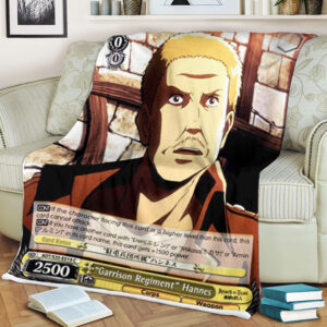 Attack On Titan Garrison Regiment Hannes Sherpa Blanket