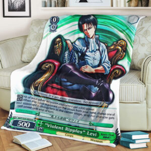 Attack On Titan Violent Ripples Levi Sherpa Blanket