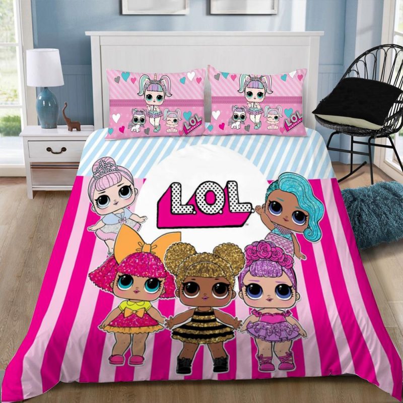 Baby Girls L O L Surprise Duvet Cover and Pillowcase Set Bedding Set 118 Baby Girls L O L Surprise Duvet Cover and Pillowcase Set Bedding Set 118