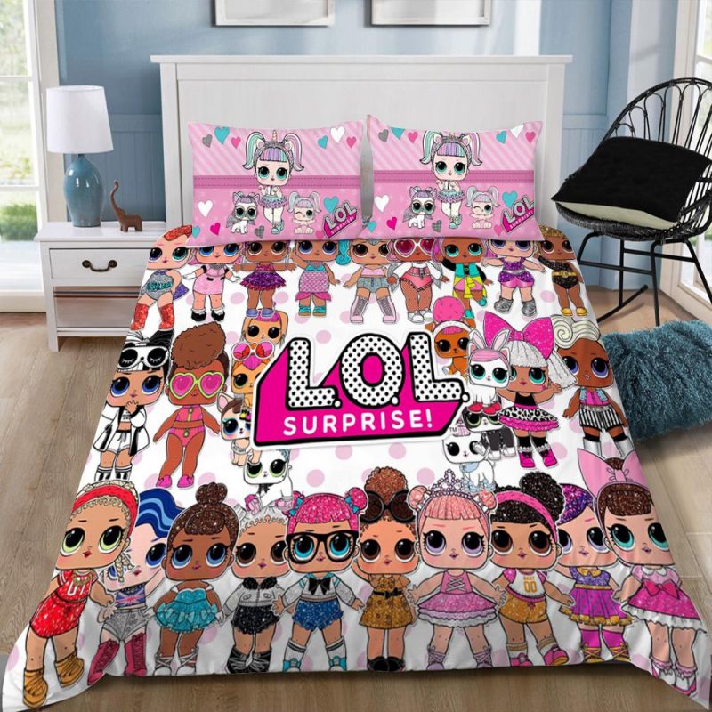 Baby Girls L O L Surprise Duvet Cover and Pillowcase Set Bedding Set 222 Baby Girls L O L Surprise Duvet Cover and Pillowcase Set Bedding Set 222