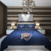 Basketball City Logo Nba Oklahoma Duvet Cover and Pillowcase Set Bedding Set scaled 1