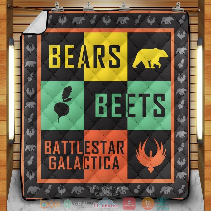 Bears Beets Battlestar Galactica Quilt Blanket Bears Beets Battlestar Galactica Quilt Blanket