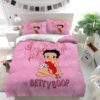 Betty Boop Pink Duvet Cover and Pillowcase Set Bedding Set