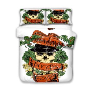 Birds Sone Skull Duvet Cover and Pillowcase Set Bedding Set scaled 1
