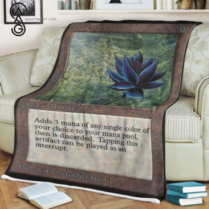 Black Lotus Game Magic The Gathering Blanket 1