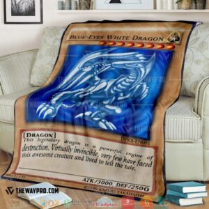 Blue Eyes White Dragon Card Soft Blanket 5