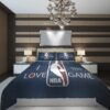 Blue Nba Background Basketball Logo Duvet Cover and Pillowcase Set Bedding Set scaled 1