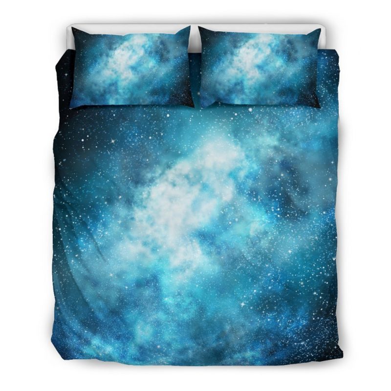 Blue Sky Universe Galaxy Space Print Duvet Cover and Pillowcase Set Bedding Set Blue Sky Universe Galaxy Space Print Duvet Cover and Pillowcase Set Bedding Set