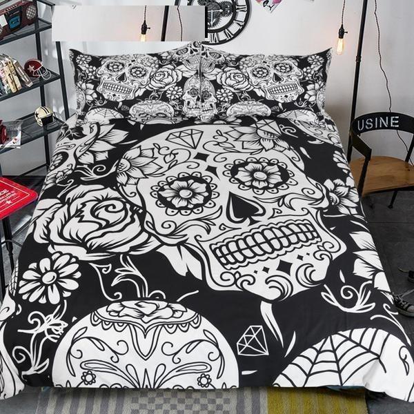 Bohemian Skull Duvet Cover and Pillowcase Set Bedding Set 426 Bohemian Skull Duvet Cover and Pillowcase Set Bedding Set 426