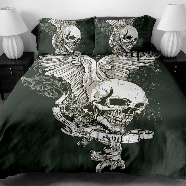 Bohemian Skull Save Your Soul Duvet Cover and Pillowcase Set Bedding Set 397 Bohemian Skull Save Your Soul Duvet Cover and Pillowcase Set Bedding Set 397
