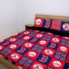 Boston Red Sox Duvet Cover and Pillowcase Set Bedding Set