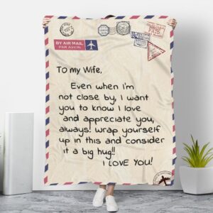 By Air Mail To My Wife Wrap Yourself Up With This I Love You Blanket