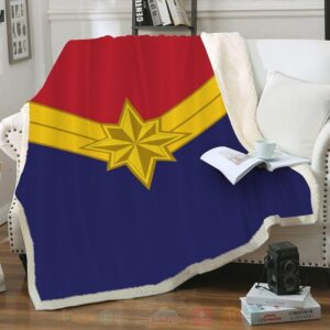Captain Marvel Custom Throw Blanket