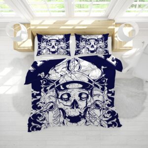 Captain Skull Duvet Cover and Pillowcase Set Bedding Set scaled 1