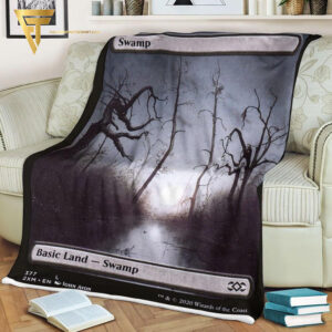 Card Swamp Game Magic The Gathering Blanket