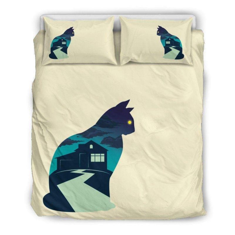 Cat And The Mysterious House Duvet Cover and Pillowcase Set Bedding Set Cat And The Mysterious House Duvet Cover and Pillowcase Set Bedding Set