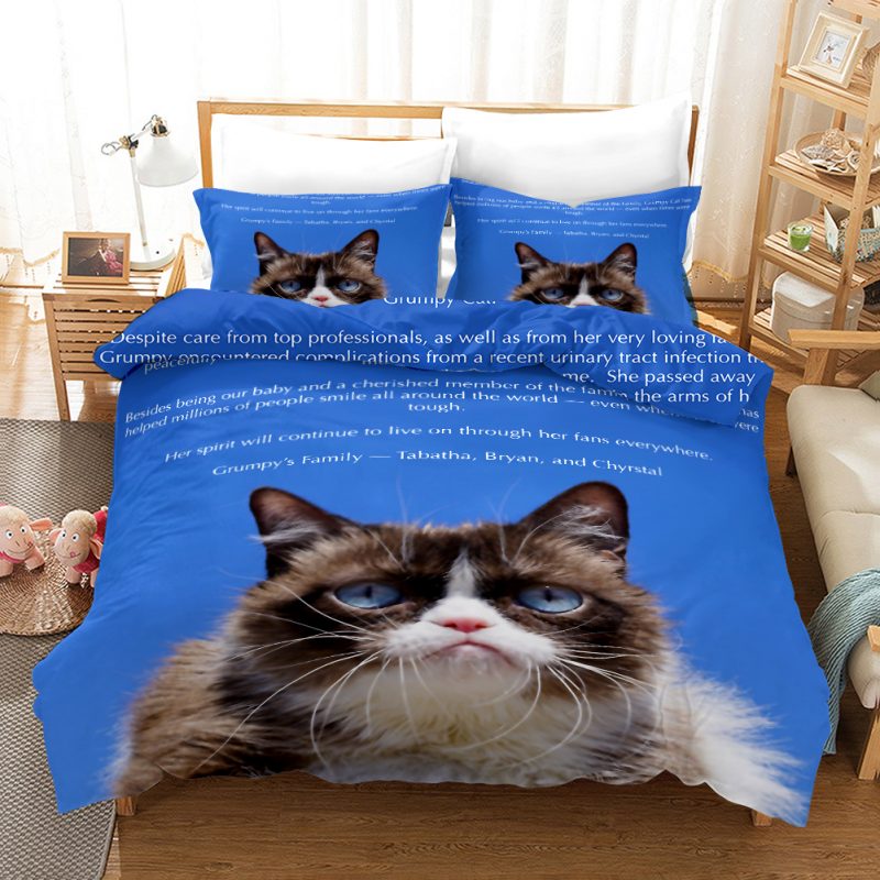 Cat Duvet Cover and Pillowcase Set Bedding Set Cat Duvet Cover and Pillowcase Set Bedding Set
