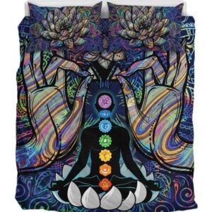 Chakra Meditate Duver Duvet Cover and Pillowcase Set Bedding Set