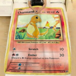 Charmander Pokemon Fleece Blanket 4