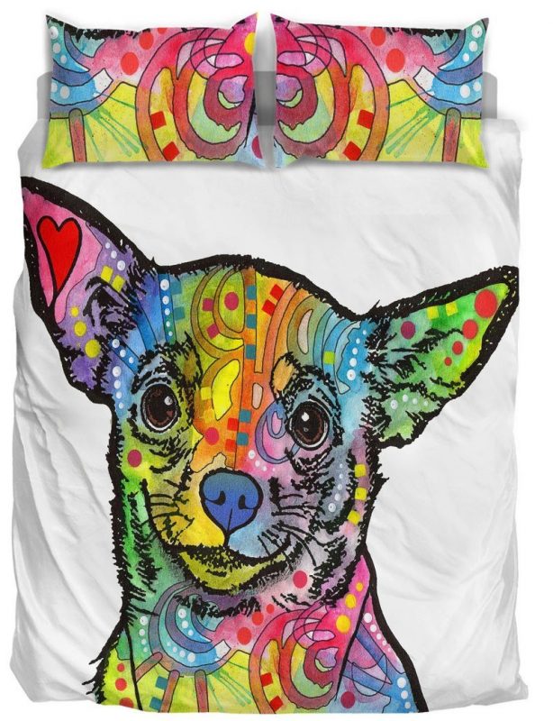 Chihuahua Duvet Cover and Pillowcase Set Bedding Set Chihuahua Duvet Cover and Pillowcase Set Bedding Set