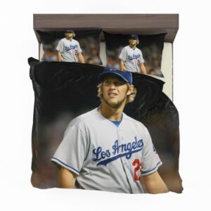 Clayton Kershaw Baseball Pitcher Los Angeles Dodgers Duvet Cover and Pillowcase Set Bedding Set
