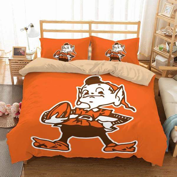 Cleveland Browns Duvet Cover and Pillowcase Set Bedding Set 586 Cleveland Browns Duvet Cover and Pillowcase Set Bedding Set 586